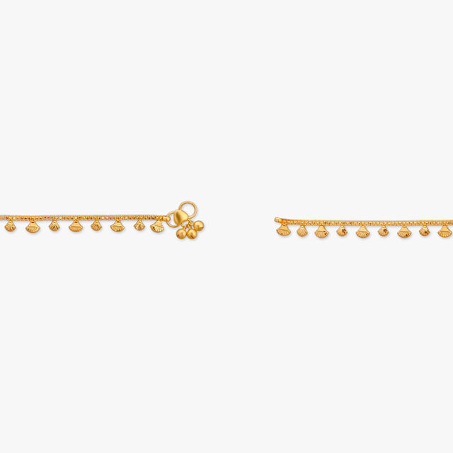 Dewdrop Delight Gold Anklet