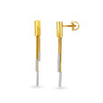 Gold Fancy Long Drop Earrings,,hi-res 2