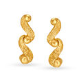 Eccentric 22 Karat Yellow Gold Wave Studs 