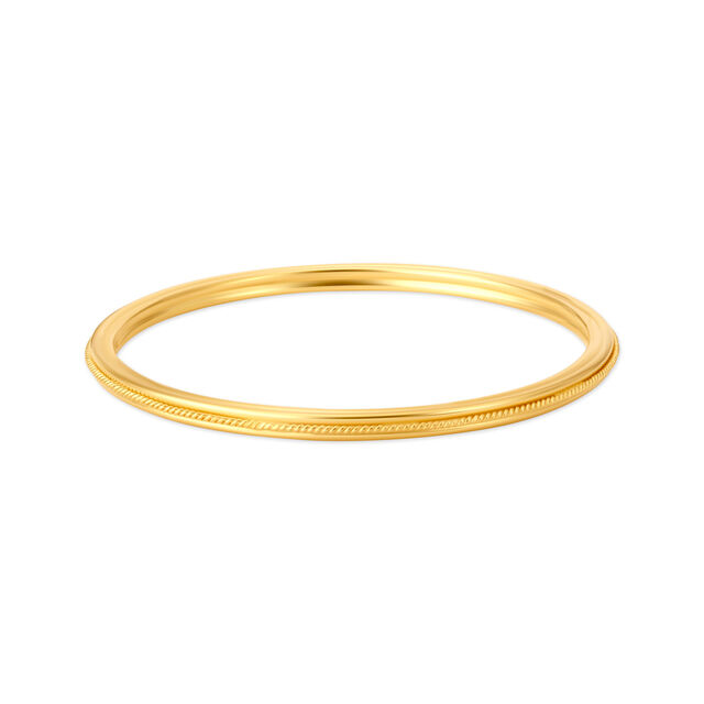 Carved Glossy Gold Bangle 