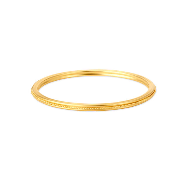 Carved Glossy Gold Bangle,,hi-res 2