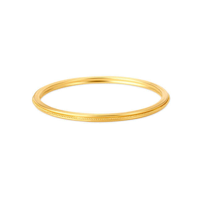 Carved Glossy Gold Bangle 2