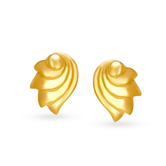 Charming Fancy Gold Stud Earrings 
