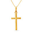 Religious Holy Cross Gold Pendant 