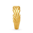 Classic 22 Karat Yellow Gold Leaf Patterned Finger Ring,,hi-res 4