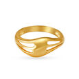 Abstract 18 Karat Yellow Gold Finger Ring 2