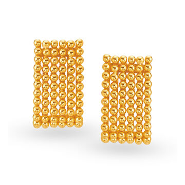 Lustrous 22 Karat Yellow Gold Bead Studs