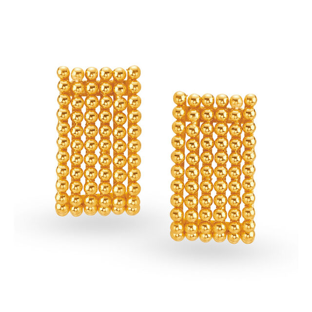 Lustrous 22 Karat Yellow Gold Bead Studs,,hi-res 
