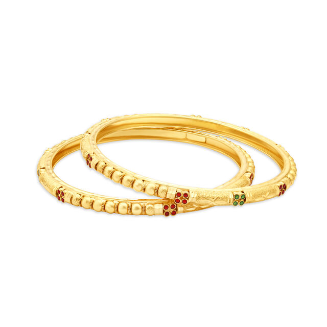 Ornate Traditional Gold Bangle,,hi-res 