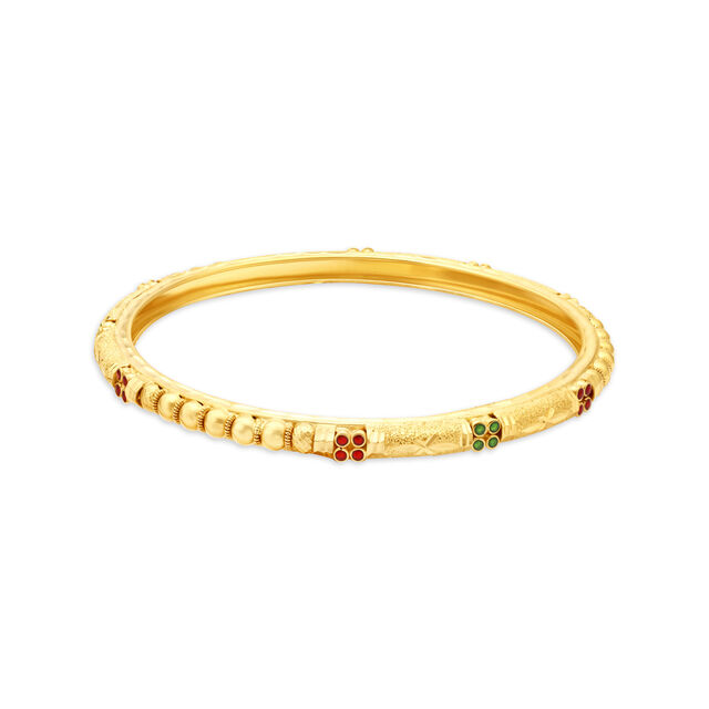 Ornate Traditional Gold Bangle,,hi-res 2