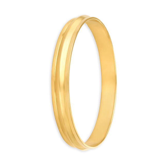Timeless Yellow Gold Ridged Bangle,,hi-res 2
