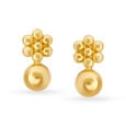 Alluring Floral Gold Stud Earrings for Kids,,hi-res 