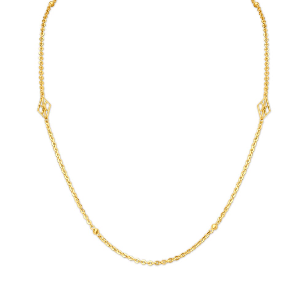 Tanishq gold chain for baby girl clearance