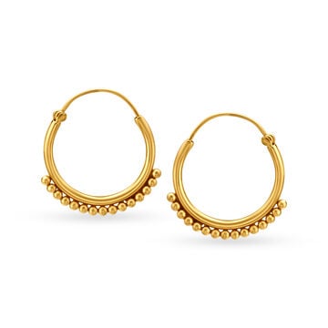 Charming Gold Hoop Bali Earrings
