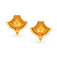 22 Karat Gold Stylised Triangle Studs 