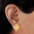 22 Karat Gold Stylised Triangle Studs 3