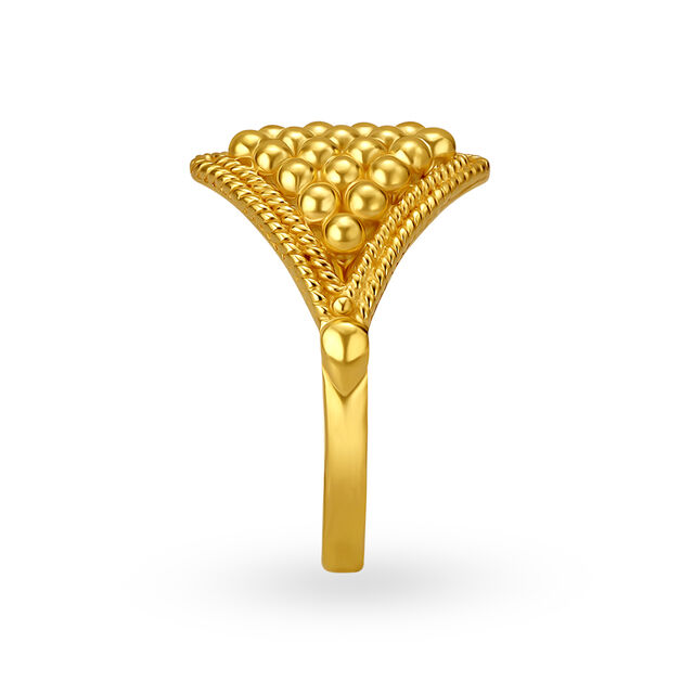 Traditional Gold Beaded Ring,,hi-res