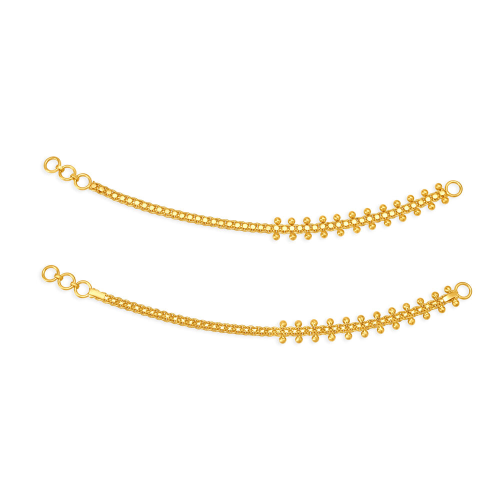 Gold anklets tanishq with price shop