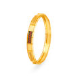 Wavy Pattern Gold Bangle 2