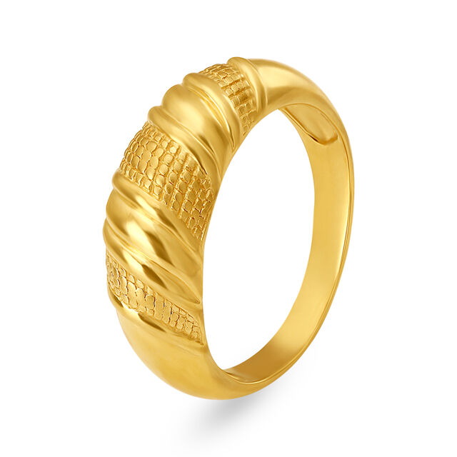 Bewitching 22 Karat Yellow Gold Twisted Design Finger Ring,,hi-res