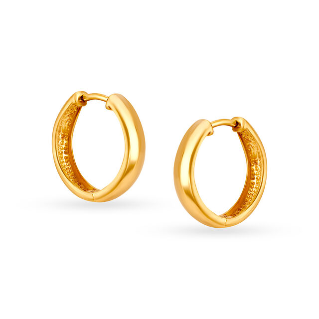 Elegant Gold Hoop Bali Earrings 2