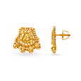 Beautiful Yellow Gold Trapezoid Necklace and Earrings Set 4