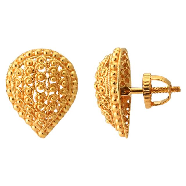 Opulent Gold Stud Earrings,,hi-res 2