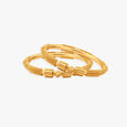 Textured Gold Bangles 