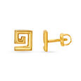 Rhombic Gold Stud Earrings,,hi-res 2