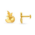 Cutesy Fancy Gold Stud Earrings 2