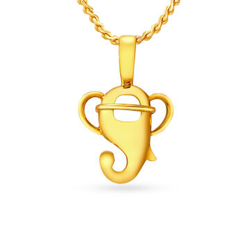 Dainty Lord Ganesha Gold Pendant