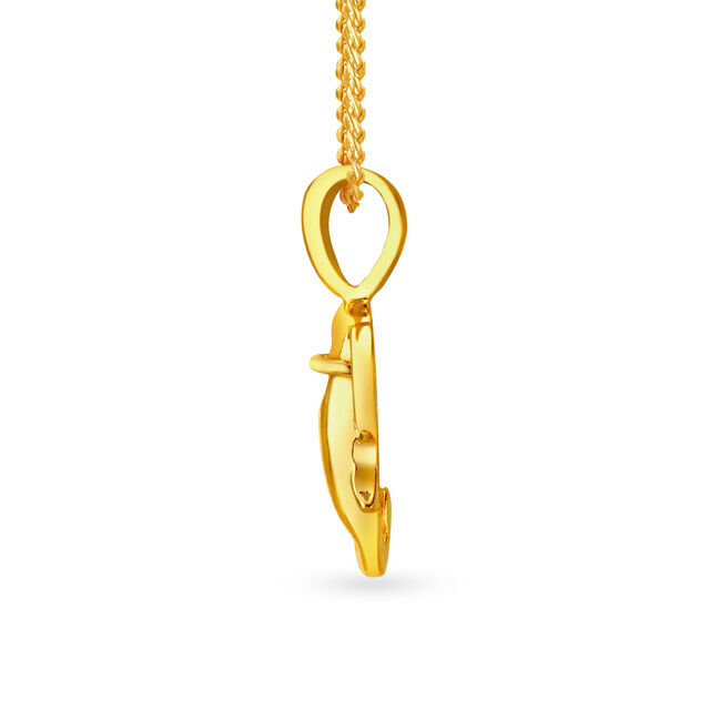 Dainty Lord Ganesha Gold Pendant,,hi-res