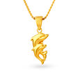 Eccentric Gold Dolphin Pendant for Kids,,hi-res 