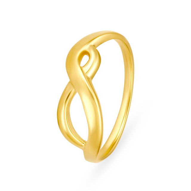 Timeless 22 Karat Yellow Gold Infinity Design Finger Ring,,hi-res