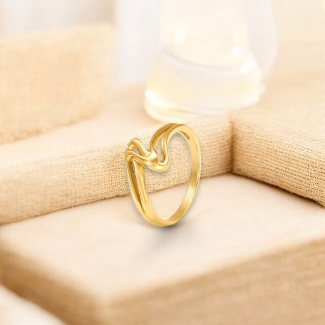 Sublime Brushstroke Pattern Gold Ring,,hi-res