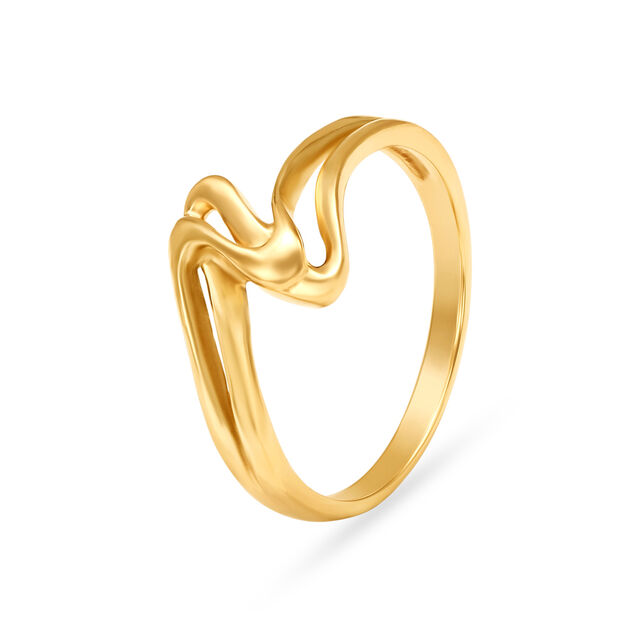 Sublime Brushstroke Pattern Gold Ring,,hi-res