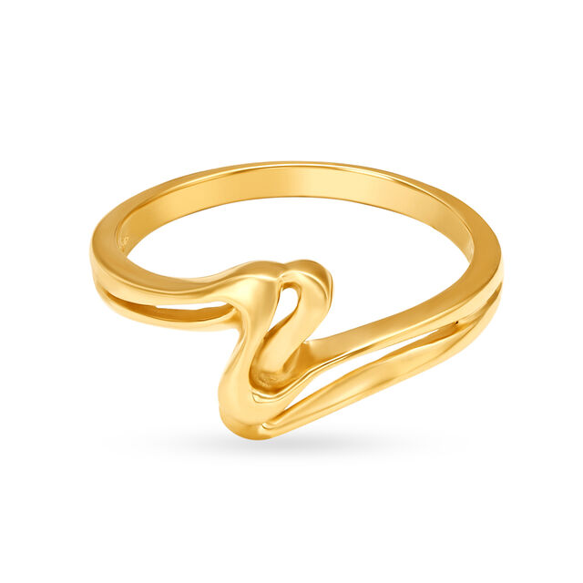 Sublime Brushstroke Pattern Gold Ring,,hi-res