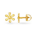 Floral Petite Gold Stud Earrings,,hi-res 2