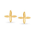 Pretty 22 Karat Yellow Gold Floral Studs 