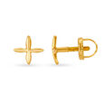 Pretty 22 Karat Yellow Gold Floral Studs 2
