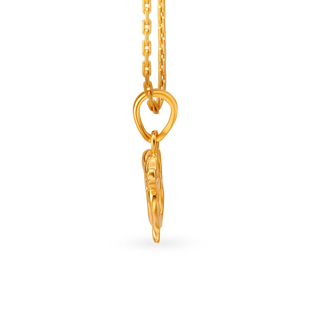 Divine Om Ganesha Merged Gold Religious Pendant
