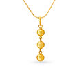 Dainty 22 Karat Yellow Gold Bead Pendant,,hi-res 