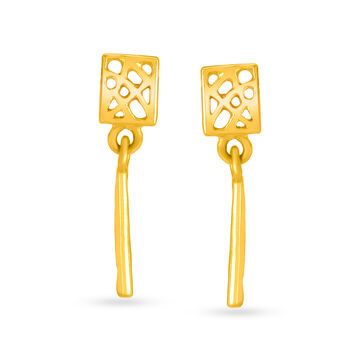Kids Artistic Gold Drop Earrings