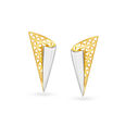Quirky Geometric Gold Stud Earrings 