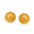 Radiant Textured Gold Stud Earrings,,hi-res 