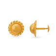 Radiant Textured Gold Stud Earrings,,hi-res 2