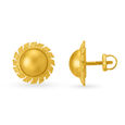 Celestial Yellow Gold Beaded Stud Earrings 2