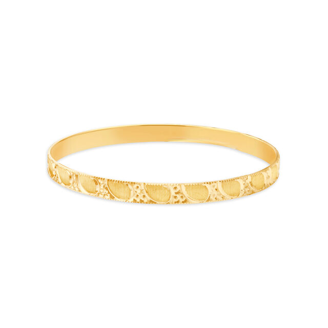 Cultured Yellow Gold Carved Bangles 