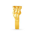 Stylish 22 Karat Yellow Gold Chevron Patterned Finger Ring,,hi-res 3