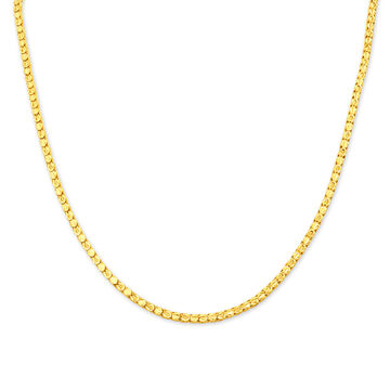 Ageless Yellow Gold Carved Box Chain